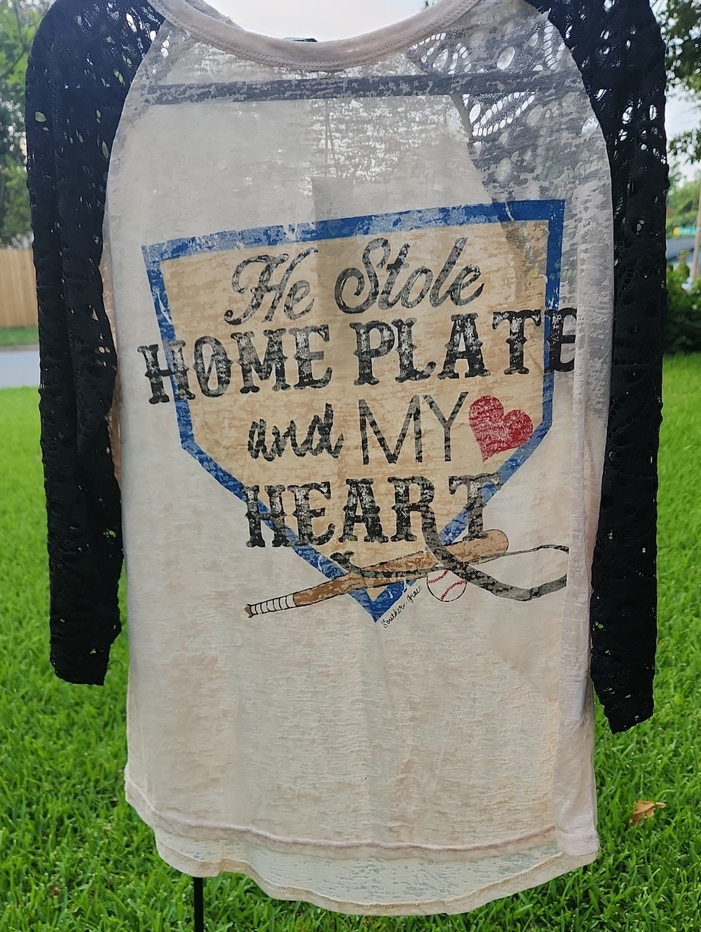 Southern Grace Cream Tee with Mint Label